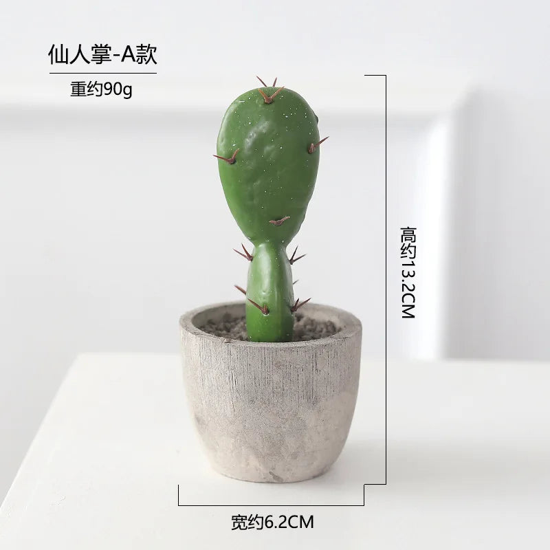 Cactus Pot Bonsai Plant Living Room Home Decoration Fake Flower Artificial Plants