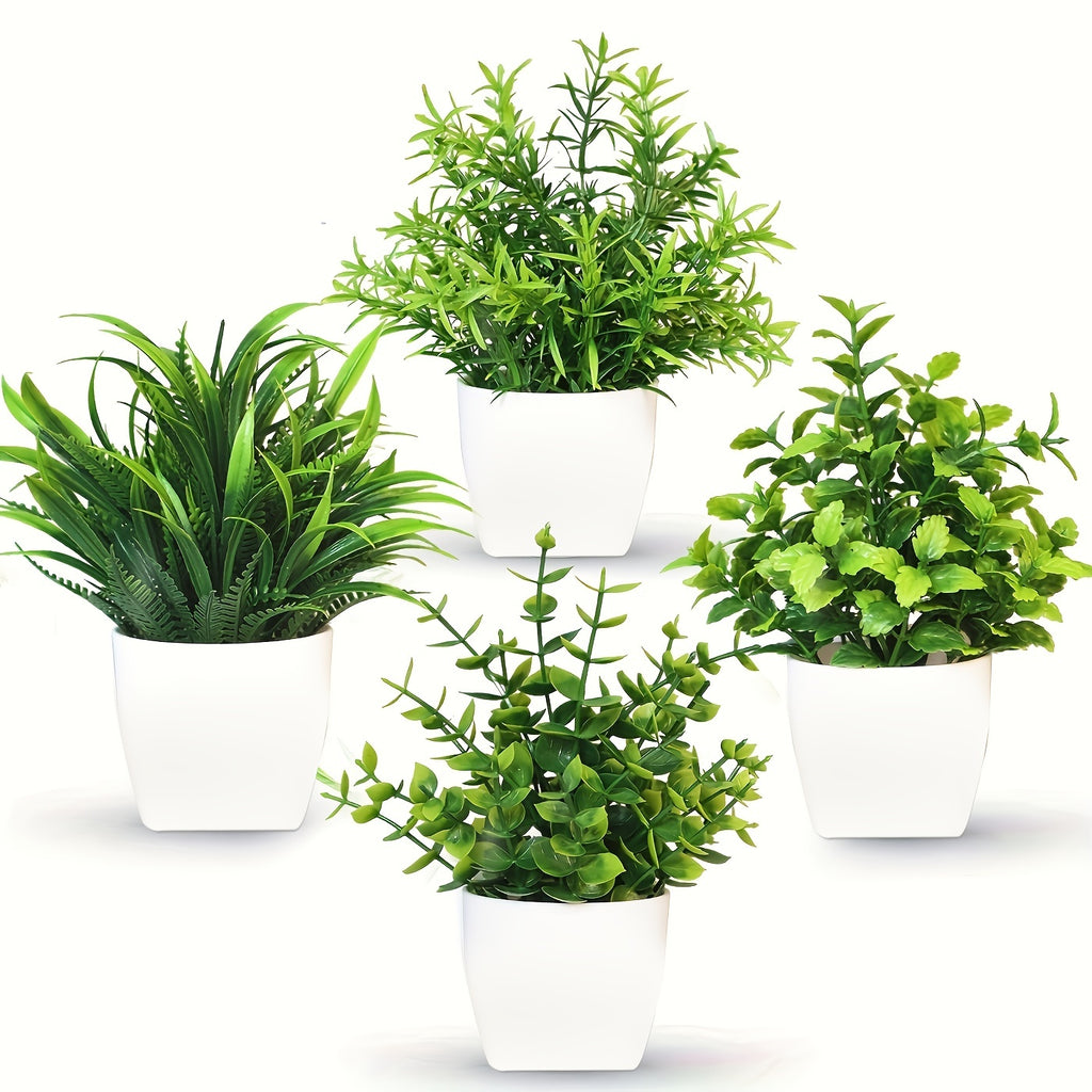 1PCS Artificial Potted Plant Scene Desktop Home Office Shelf Decor