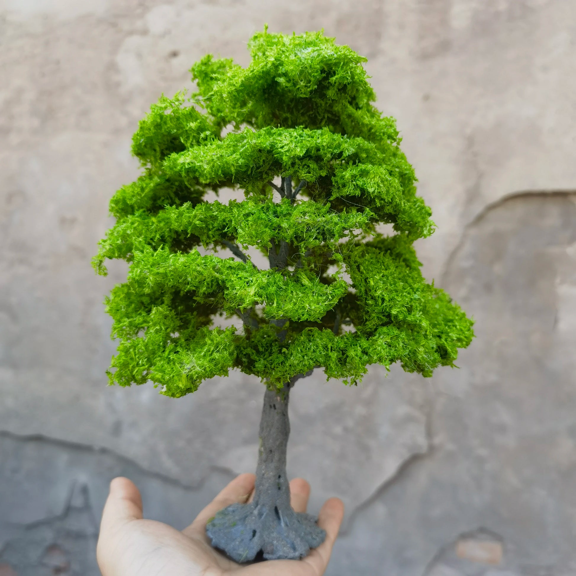 25cm Boutique Model Wire Tree Banyan Tree Model Hot Selling G Scale Model Green Tree