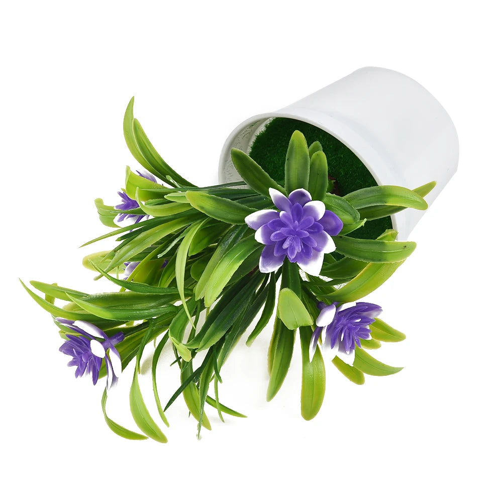 Bonsai Desktop Plant Fake Flower With VaseLotus Flower Potted Plant
