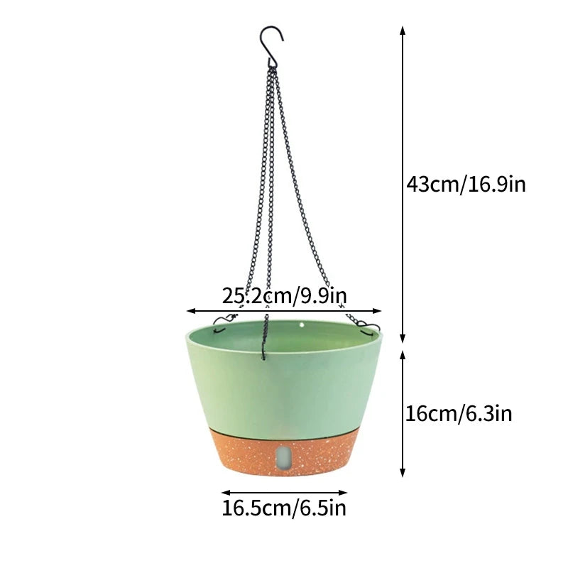 Gardening Hanging Basket Home Garden Hanging Flowerpot Indoor Wall Hanging Plant Pot Outdoor Plant Hanger Garden Storage Basket