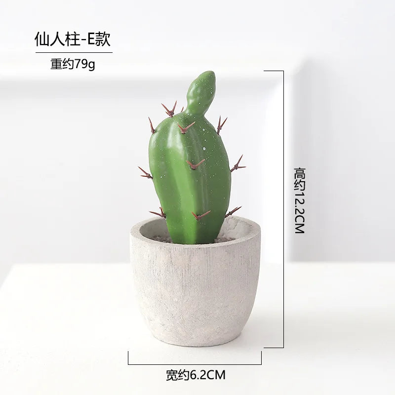 Cactus Pot Bonsai Plant Living Room Home Decoration Fake Flower Artificial Plants