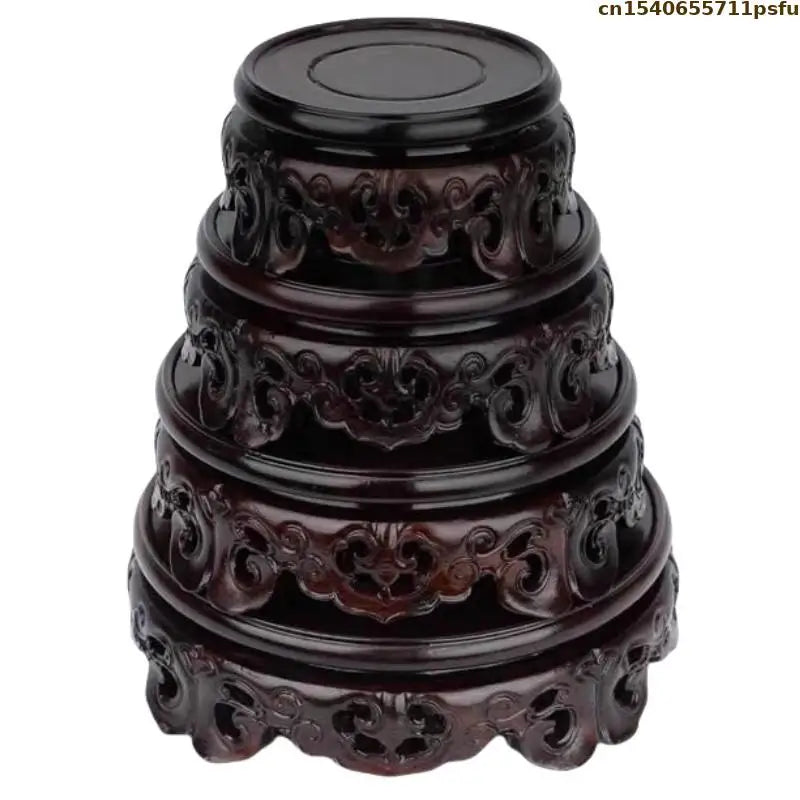 High Quality Ebony Standing Flower Base Bonsai Plant Shelf Vase Flower