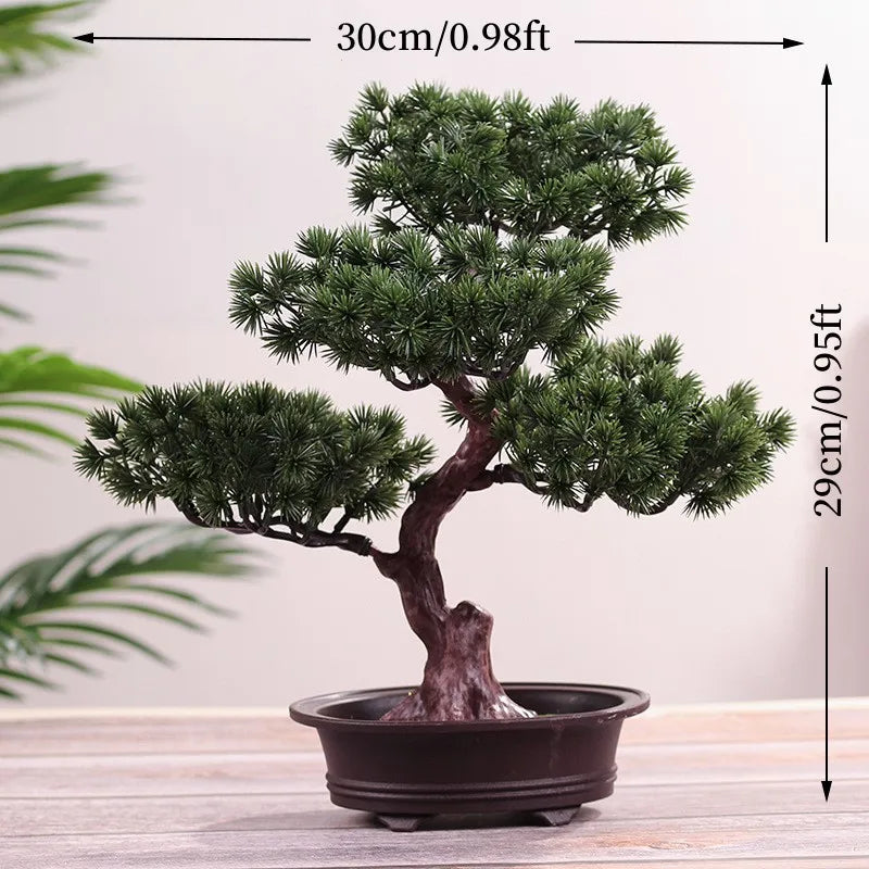 Simulation Bonsai Tree, Large Artificial Pine, Plastic, Indoor Decoration, Bonsai Plants