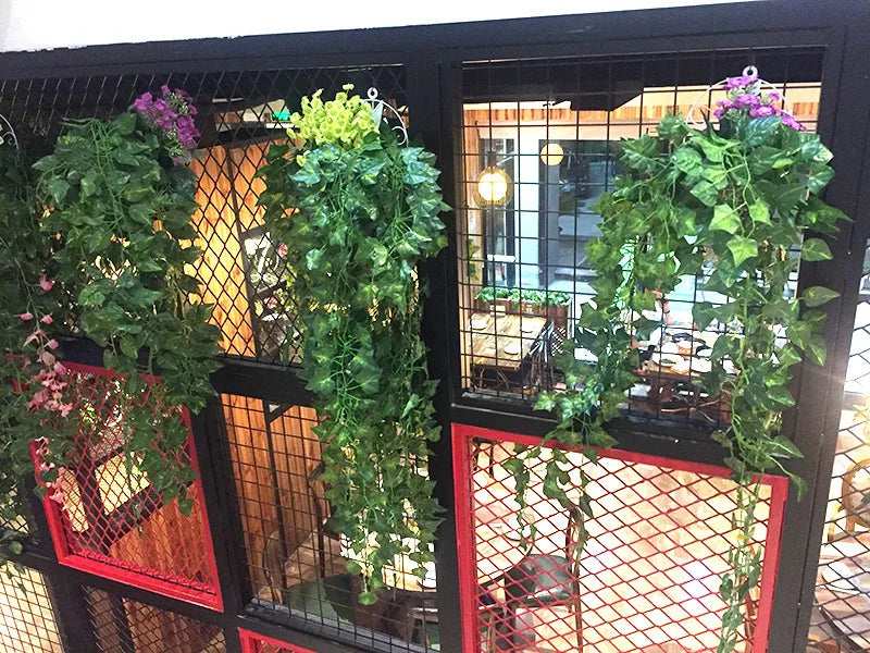 Radish Wall Hanging Plant Rattan Home Living Room Decoration Background Wall Flower Vine Plant