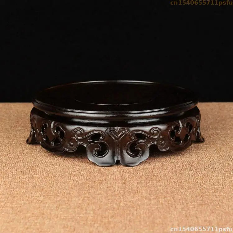 High Quality Ebony Standing Flower Base Bonsai Plant Shelf Vase Flower