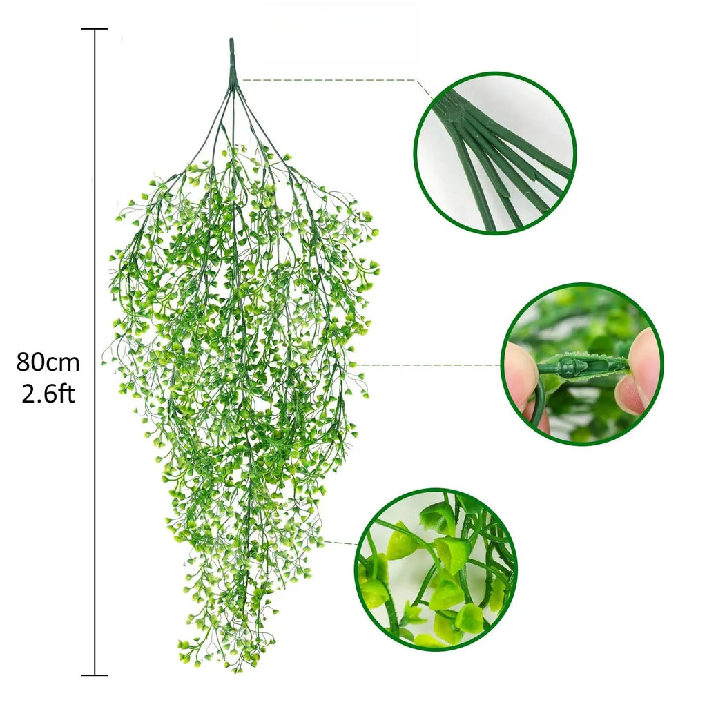 Admiralty Willow Wall Hanging Plant Fake Vine Artificial Hanging Plant Home Garden Wall Decor Fake Flowers