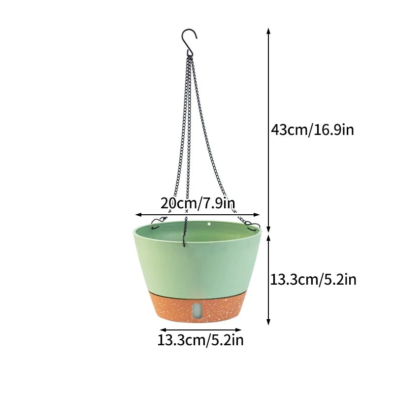 Gardening Hanging Basket Home Garden Hanging Flowerpot Indoor Wall Hanging Plant Pot Outdoor Plant Hanger Garden Storage Basket
