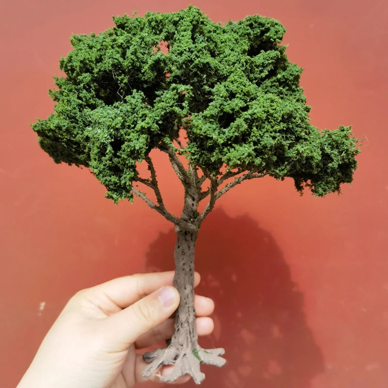 25cm Boutique Model Wire Tree Banyan Tree Model Hot Selling G Scale Model Green Tree