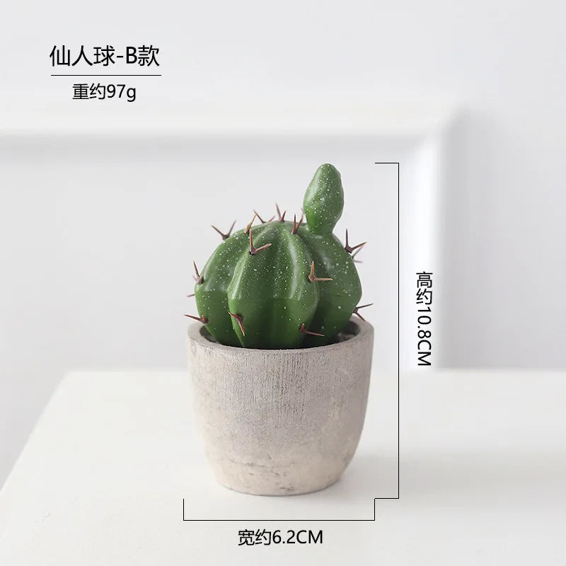 Cactus Pot Bonsai Plant Living Room Home Decoration Fake Flower Artificial Plants
