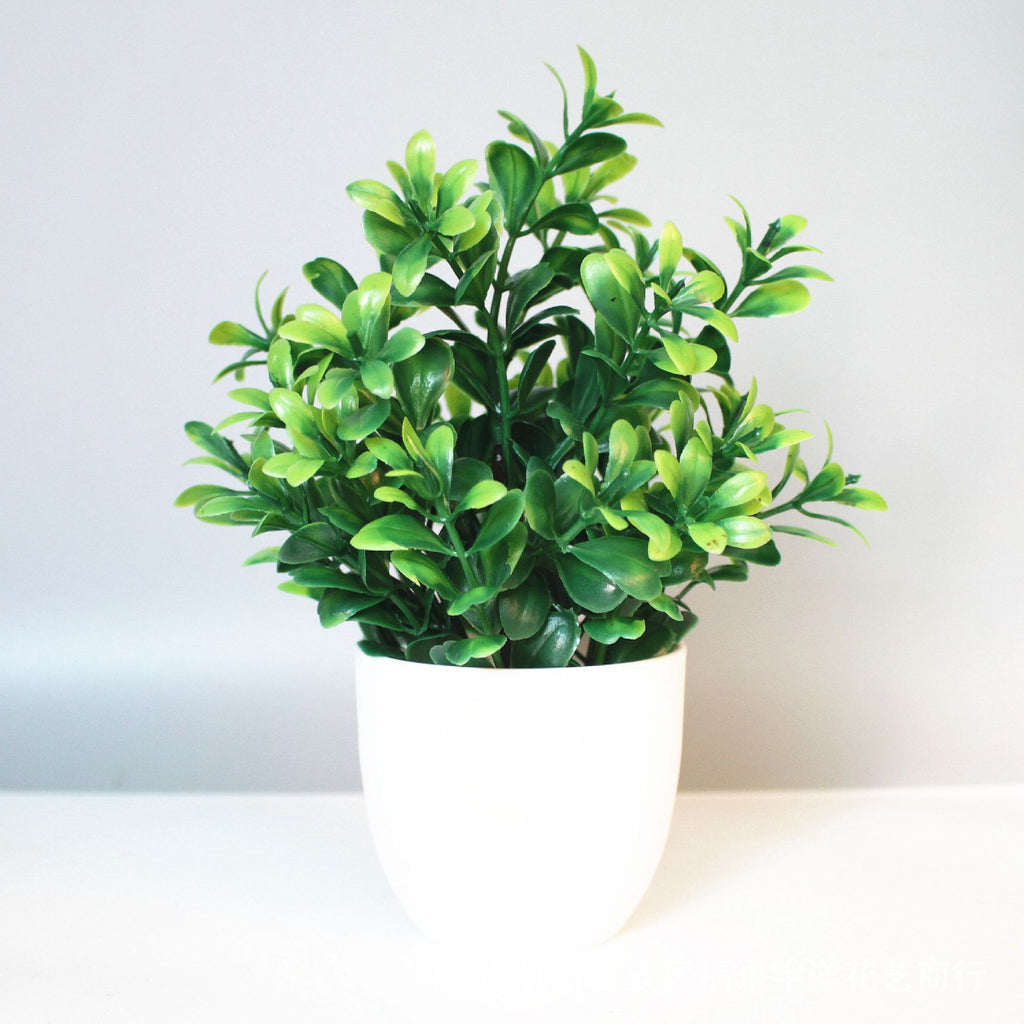 1PCS Artificial Potted Plant Scene Desktop Home Office Shelf Decor