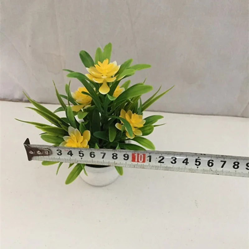 Bonsai Desktop Plant Fake Flower With VaseLotus Flower Potted Plant