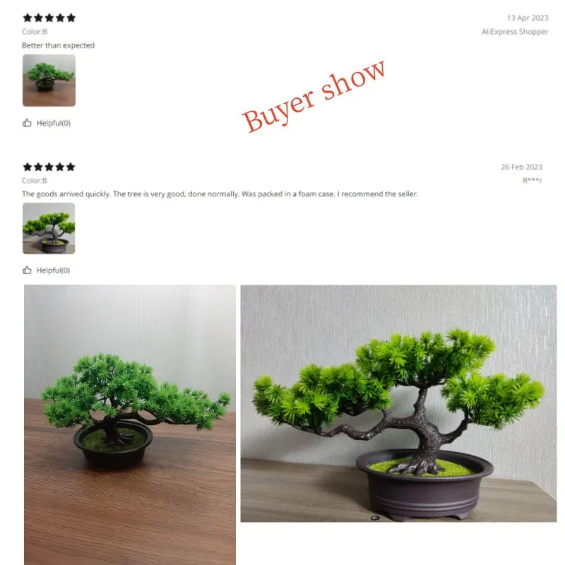 Simulation Bonsai Tree, Large Artificial Pine, Plastic, Indoor Decoration, Bonsai Plants