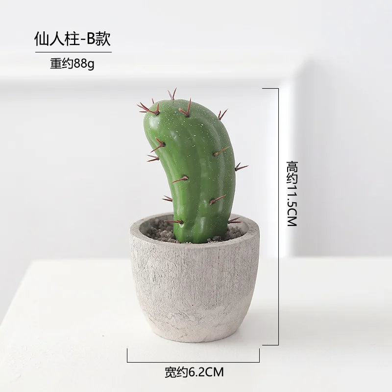 Cactus Pot Bonsai Plant Living Room Home Decoration Fake Flower Artificial Plants