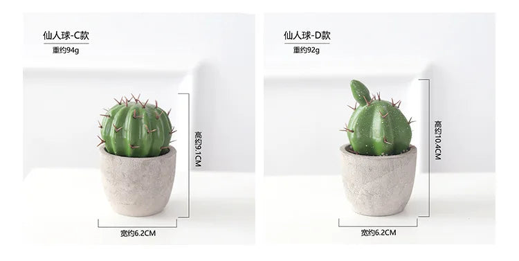 Cactus Pot Bonsai Plant Living Room Home Decoration Fake Flower Artificial Plants