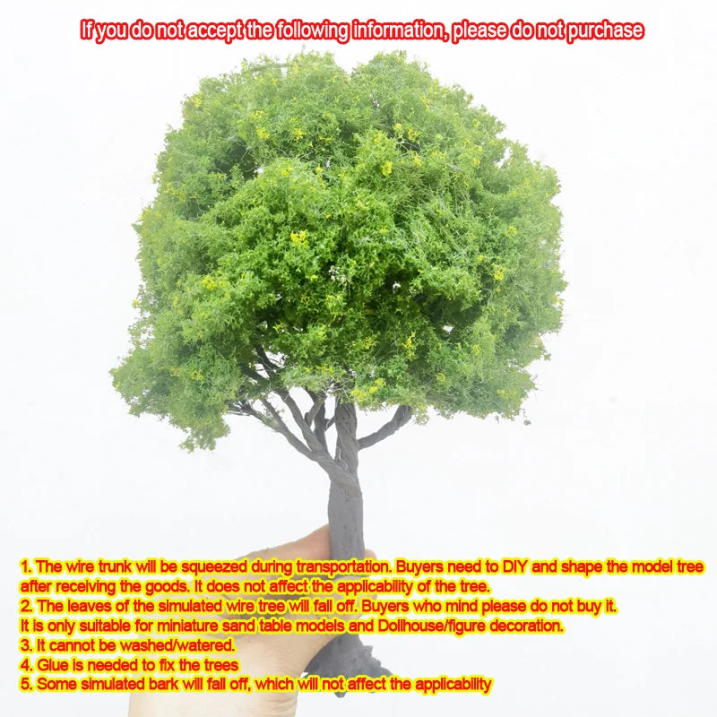 1pc 23-30cm Artifical Wire Trees Model Tree