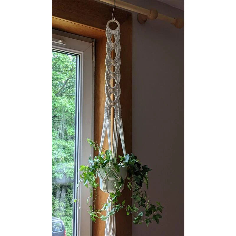 Macrame Wall Hanging Plant Holder Bohemian Style Planter Cotton Hand Weaving Flowerpot