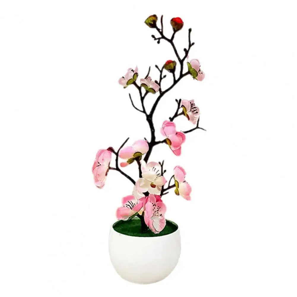 Bonsai Silk Flowers Plum Blossoms Artificial Plant Fake Flowers