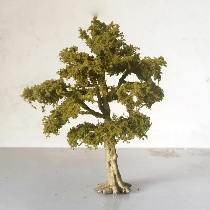10-28cm boutique miniature wire tree model green tree for platform decor plant