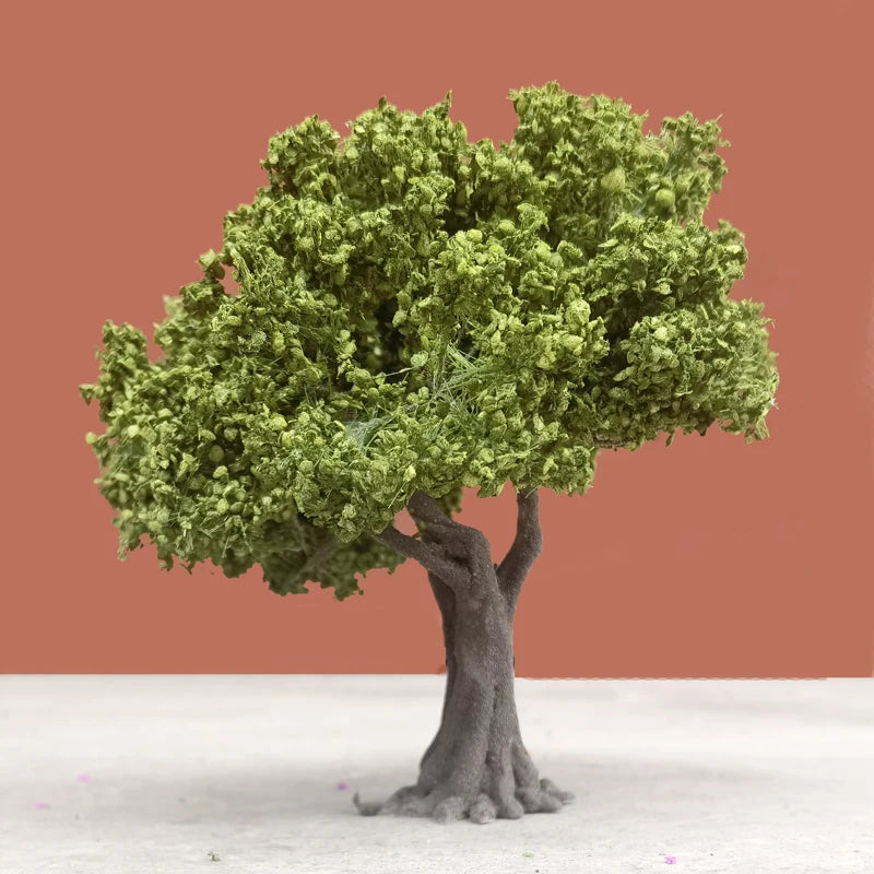 10-28cm boutique miniature wire tree model green tree for platform decor plant