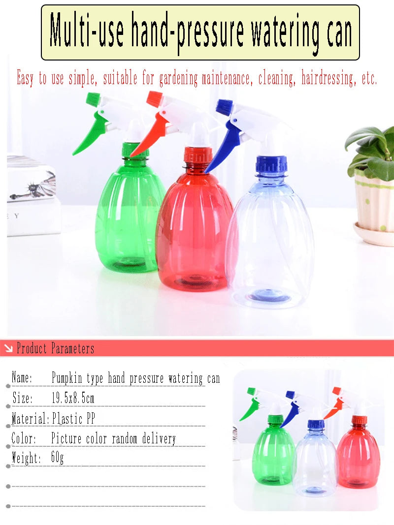 Gardening Watering Pot Hand Pressure Adjustable Gardening Candy Color Sprinkler Watering Pot Flower Sprayer Small Spraying Pot