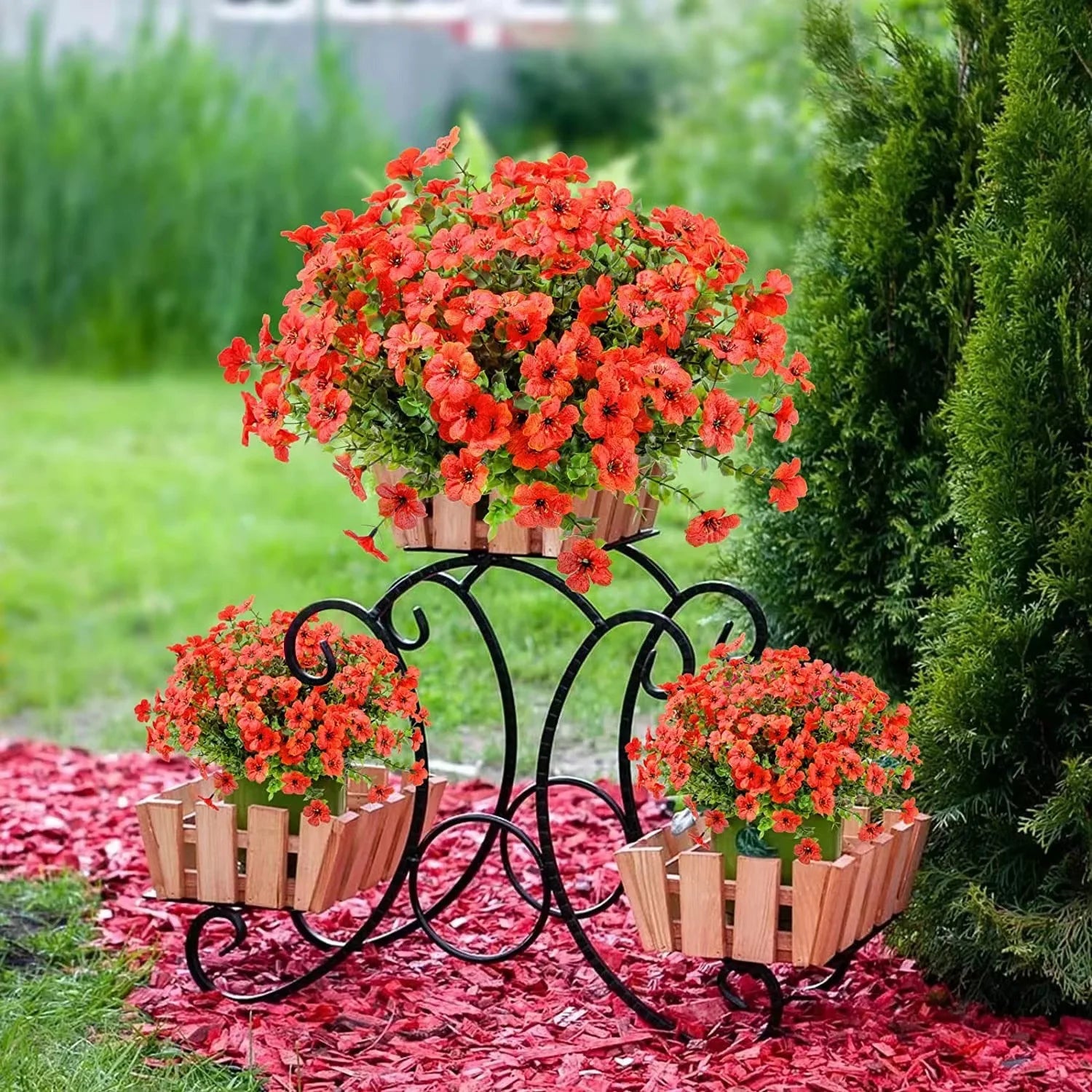 Fake Flowers Outdoor UV Resistant Faux Plants For Outside