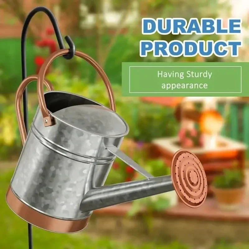 Outdoor plant 1-gallon watering pot - Metal outdoor plant watering pot