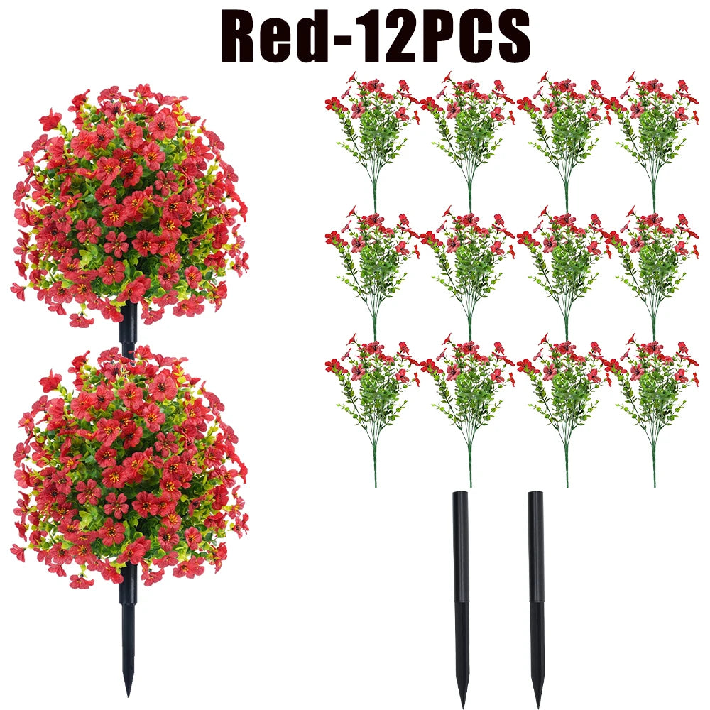 Fake Flowers Outdoor UV Resistant Faux Plants For Outside