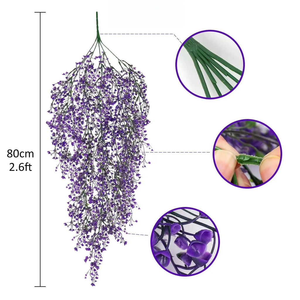 Admiralty Willow Wall Hanging Plant Fake Vine Artificial Hanging Plant Home Garden Wall Decor Fake Flowers