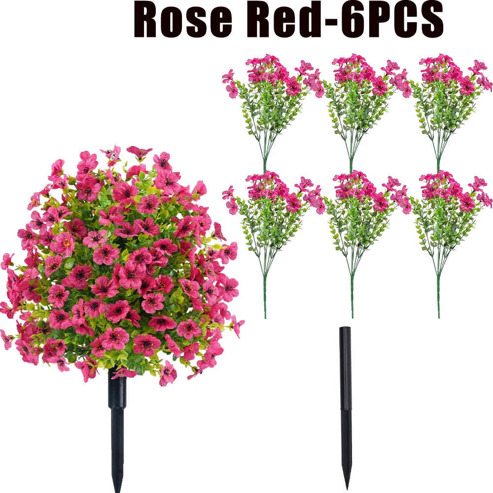 Fake Flowers Outdoor UV Resistant Faux Plants For Outside