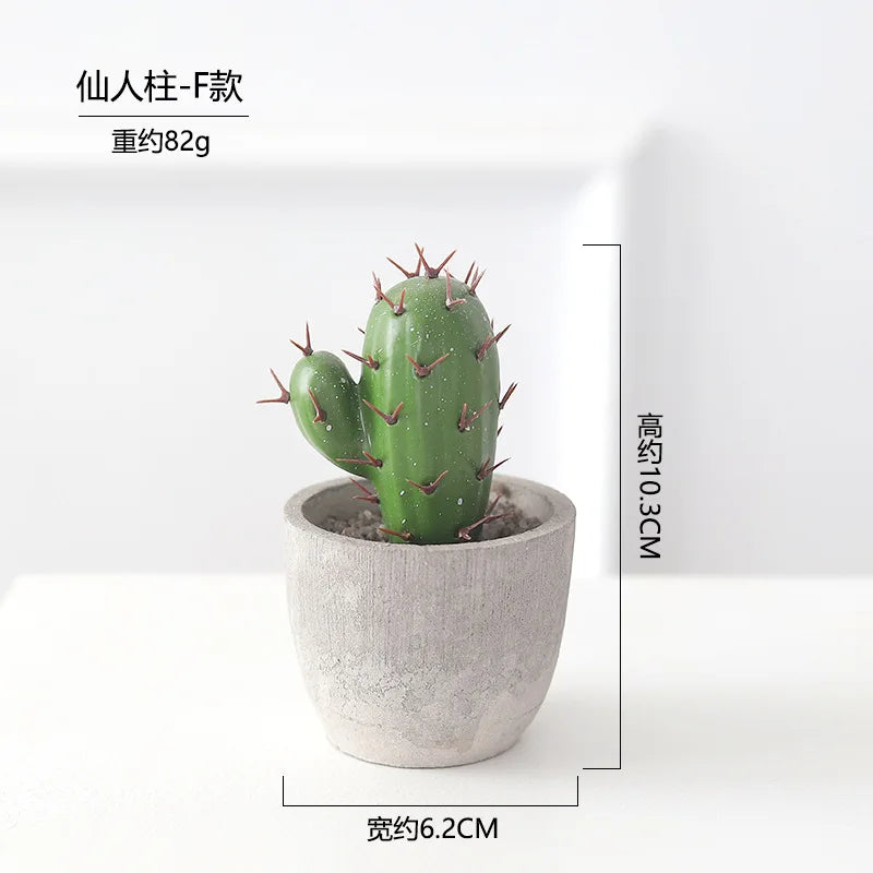 Cactus Pot Bonsai Plant Living Room Home Decoration Fake Flower Artificial Plants