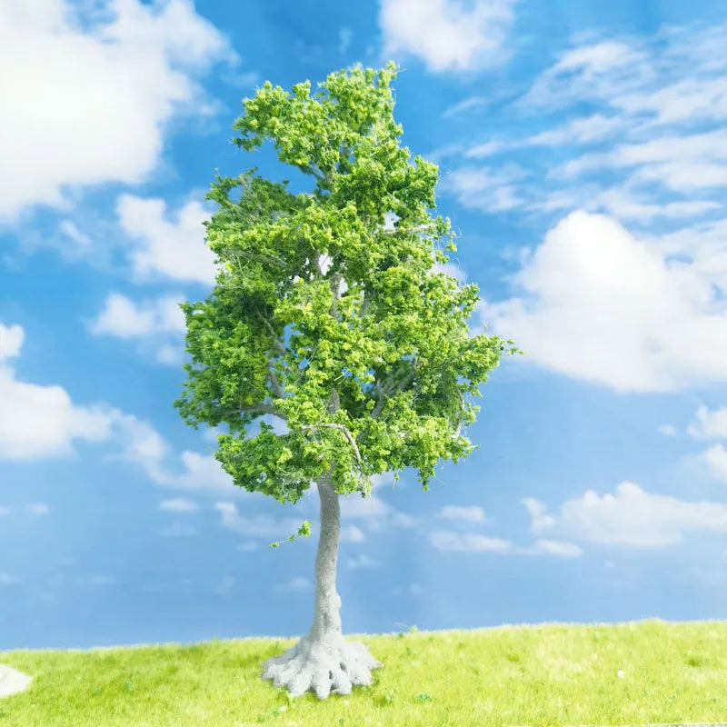 10-28cm boutique miniature wire tree model green tree for platform decor plant